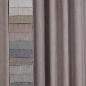 Extra Wide Blackout Linen Curtains for Living Room&Bedroom, Custom Size Blackout Drapery, Noise Reduction,Room Divider Curtain for Privacy