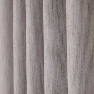 Extra Wide Blackout Linen Curtains for Living Room, Bedroom, Custom Size Blackout Drapery, Noise Reduction,Room Divider Curtain for Privacy