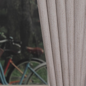 Linen Curtains Grommet Blackout,Elegant Window Coverings,Personalized Drapery Panels