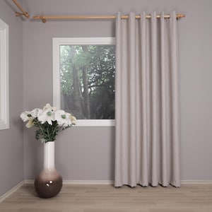 Custom Linen Blackout Curtains Pleated,Grommet Panel,Linen Blackout Drapery