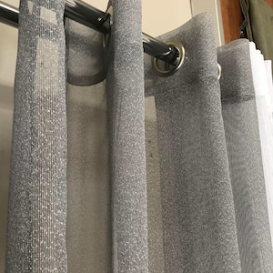 Extra Wide Linen Sheer Curtain,Bedroom Curtains,Livingroom Curtains,Window Treatment,Custom Made Rod Pocket, Grommet