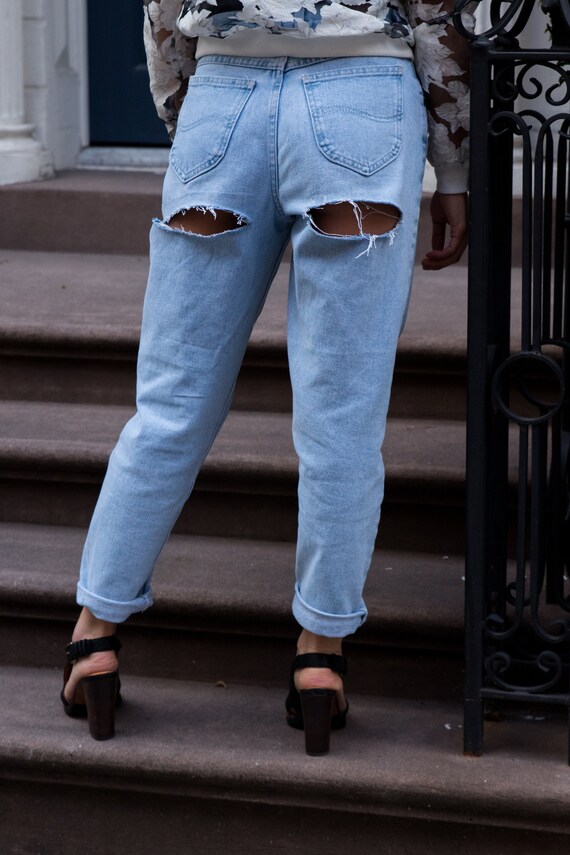 vintage light wash jeans