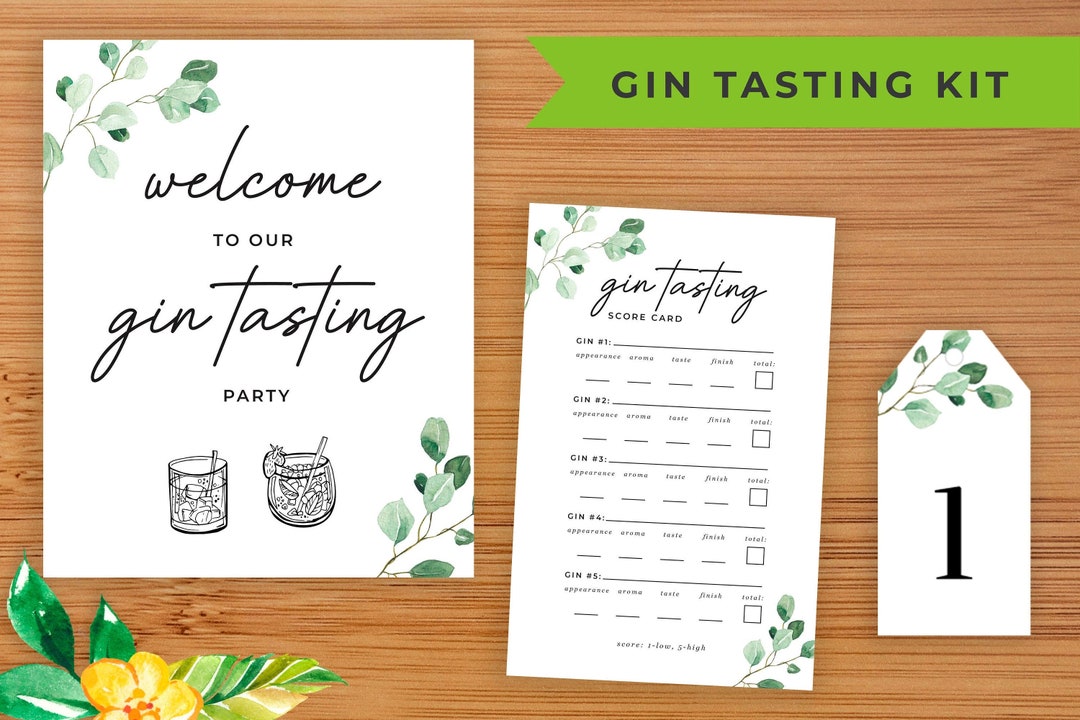 Gin Tasting Kit Blind Gin Tasting Party Gin Tasting Score Etsy