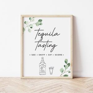 Tequila Tasting Sign Printable, Tequila Tasting Party Sign, Fiesta Tequila Sign, Father&#39;s Day Party, Tequila Birthday Party