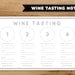 Wine Tasting Score Card Printable Blind Wine Tasting Party - Etsy