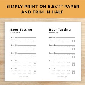 Beer Tasting Sheet, Beer Tasting Party Printable Card, Beer Tasting ...
