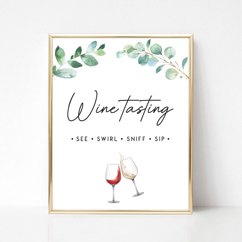 Wine Tasting Score Cards, Greenery Design for 10 Wines - Etsy