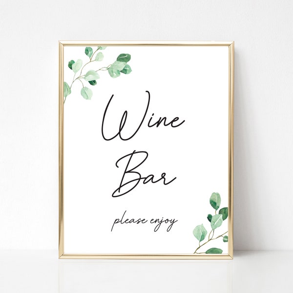 Wine Bar Sign, Wine Bar Decor, Wedding Wine Bar Printable, Bridal Shower Wine Bar Sign, Wine-Themed Party