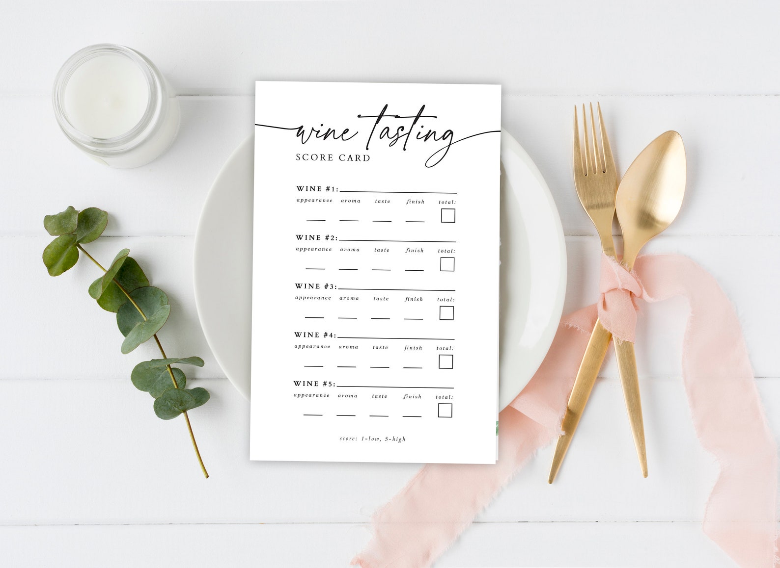 Wine Tasting Score Cards for 10 Wines, Winery Wine Tasting Sheets - Etsy