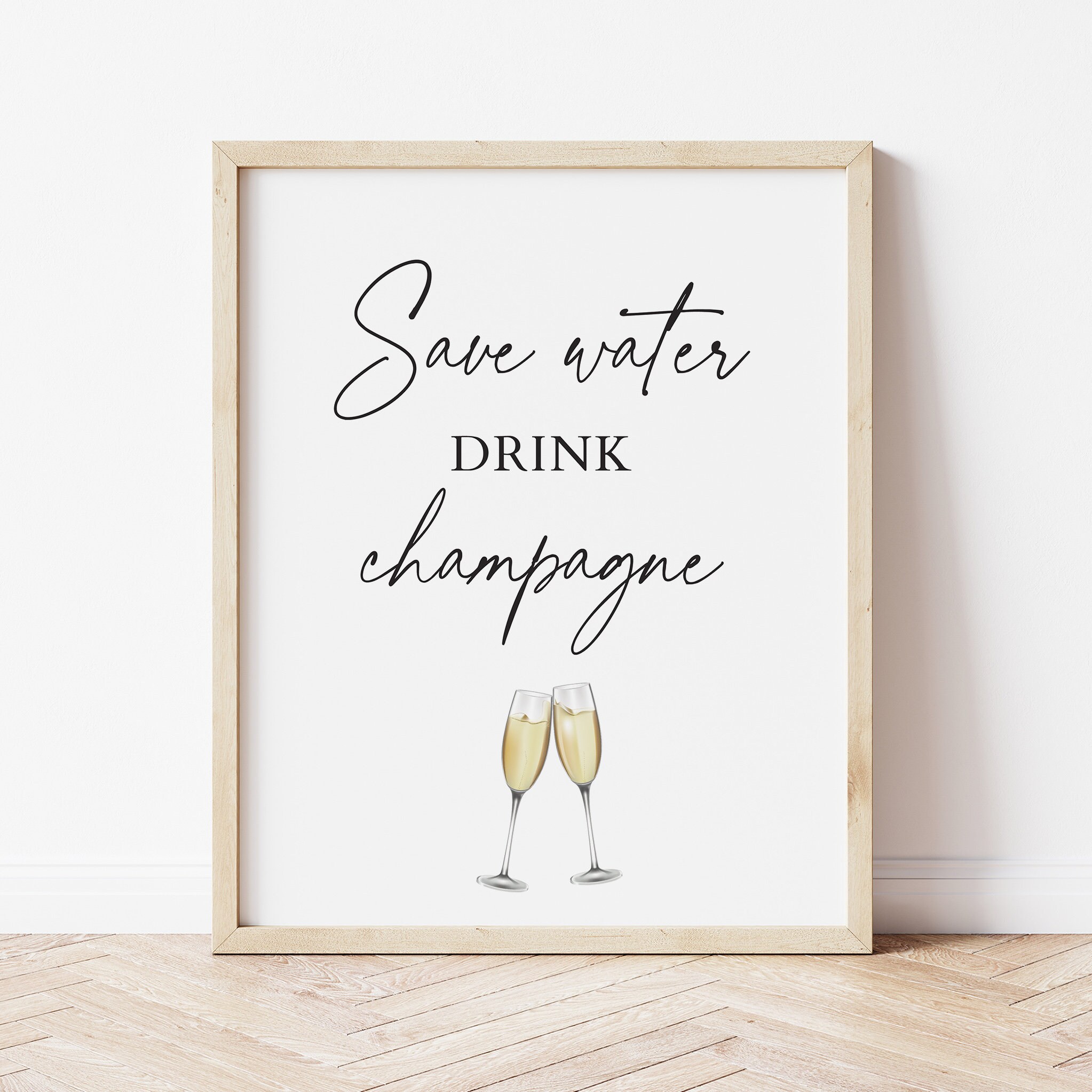 Save Water Drink Champagne - Etsy