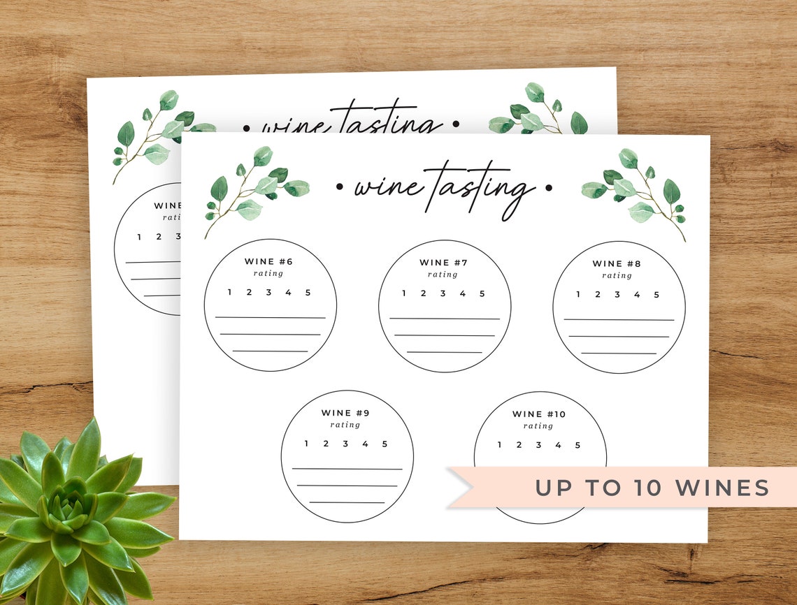 Wine Tasting Placemat Wine Tasting Party Printables Wine - Etsy