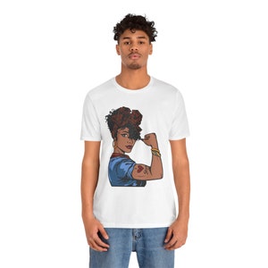 STRENGTH Black Rosie the Riveter Unisex Jersey Short Sleeve Tee