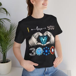 I Love You 3000 IRON MAN End Game Unisex Jersey Short Sleeve Tee