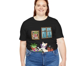 VINTAGE Tom & Jerry STORMY WEATHER Unisex Jersey Short Sleeve Tee