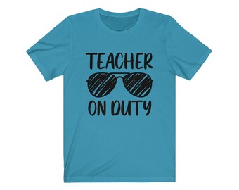 TEACHER on DUTY Unisex Jersey Short Sleeve Tee