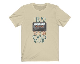 Lyrics B.I.G TAPE Cassette ROCK Juicy  Unisex Jersey Short Sleeve Tee