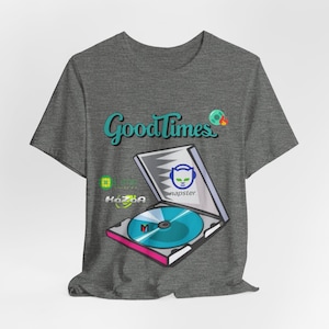 Burn CDs LIMEWIRE Napster Kazaa GOOD TIMES 90s-00s  Throwback Unisex Jersey Short Sleeve Tee