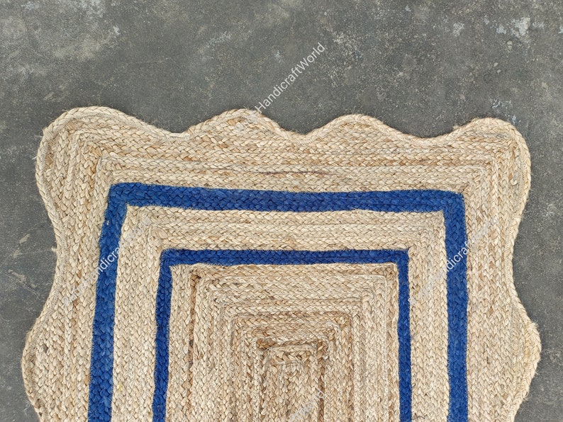 New Chug Rug Decorative Wave Edge Rug | Chug Jute Persian Kashan Carpet | City Play ...