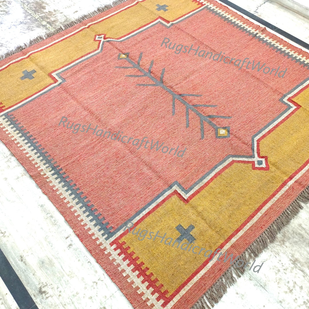Bohemian Rug, Indian Dhurrie Rug, Navajo Kilim Rug, Custom Rug Wool ...