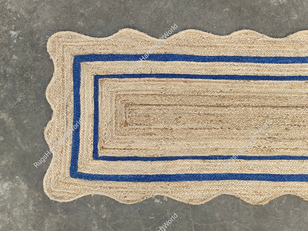 New Chug Rug Decorative Wave Edge Rug | Chug Jute Persian Kashan Carpet | City Play ...