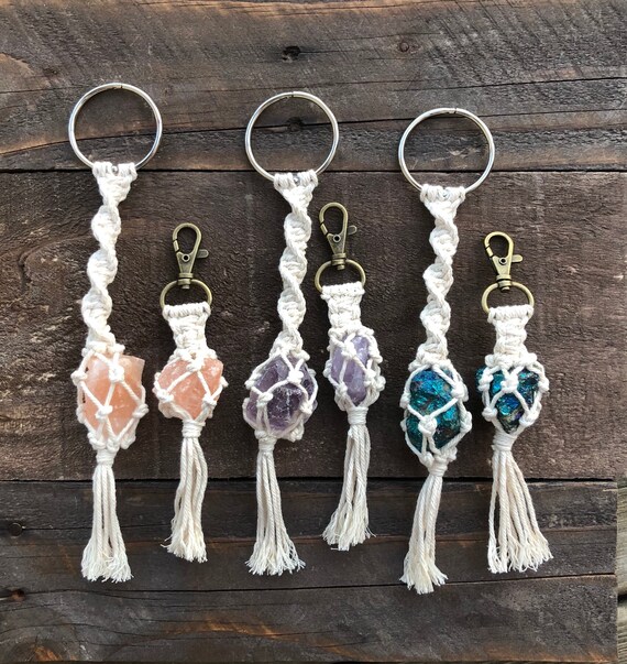 Crystal Car Charm & Keychain Set / Cute Car Accessories / Boho Etsy