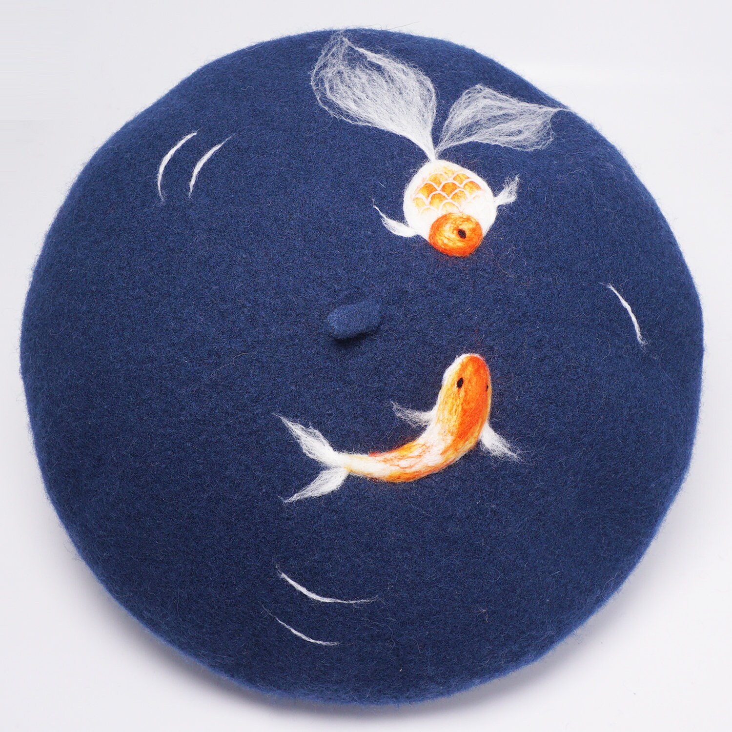 Handmade Lucky Fish Beret Vintage 