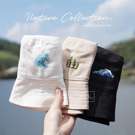 Hand Embroidered Bucket Hat (Custom Design Accepted)
