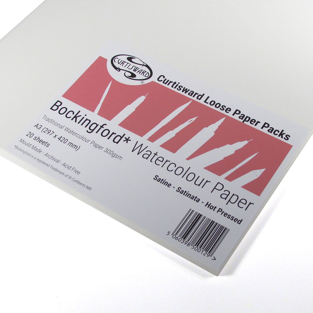 Bockingford Artists Hot Pressed Watercolour Paper A3 Pack 20 Sheets 300g Curtisward Pack Etsy