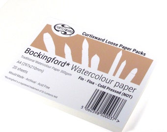 Bockingford Artists Cold Pressed (NOT Surface) Watercolour Paper A4 Pack 20 Sheets 300g Curtisward Pack