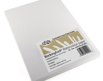Bockingford Artists Cold Pressed (NOT Surface) Watercolour Paper A4 Pack 50 Sheets 300g Curtisward Pack