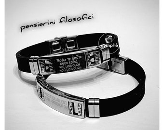 Bracciale PENSIERINI FILOSOFICI da uomo