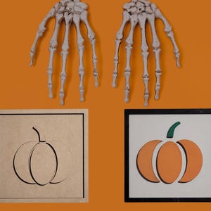 DIY Halloween Pumpkin Wood Craft Kit: Painting Activity for Kids & Adults