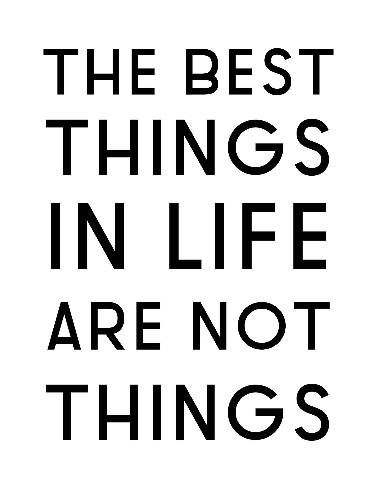 Best Things in Life Aren't Things Printable Wall Decor Etsy