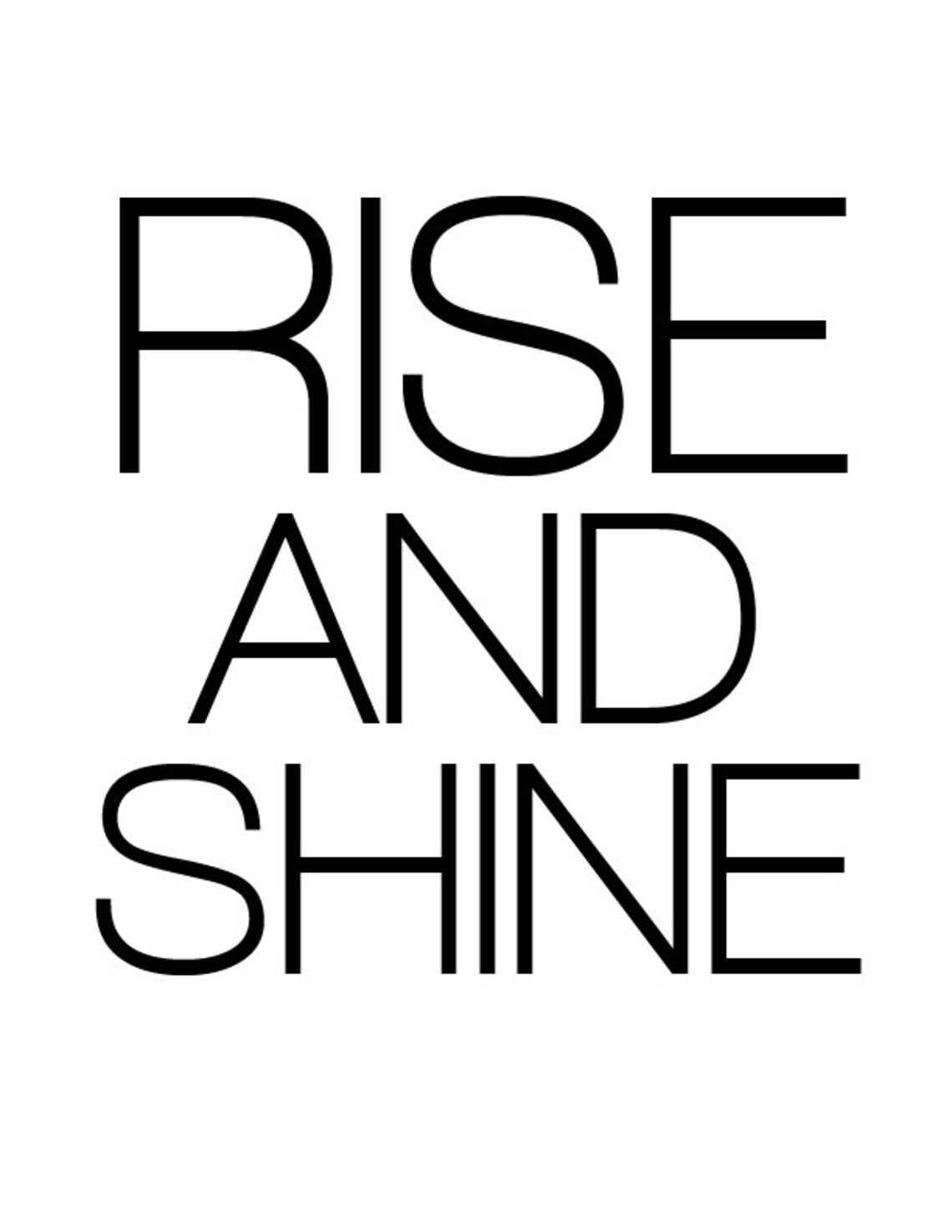 Rise and Shine Printable Wall Art Home Decor Spring Decor | Etsy