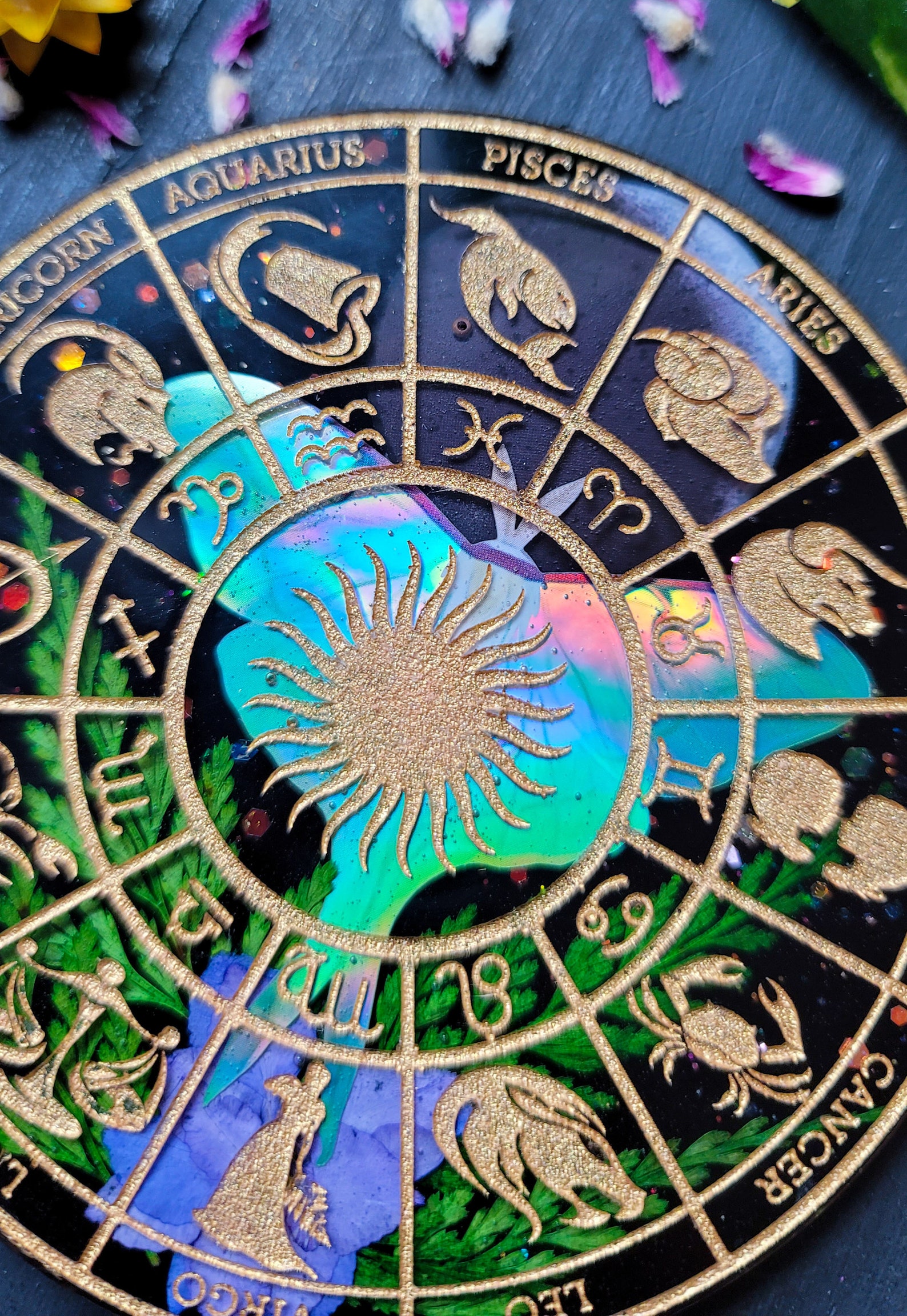 Zodiac Wheel Zodiac Board Astrology Unique Art Unique Etsy UK