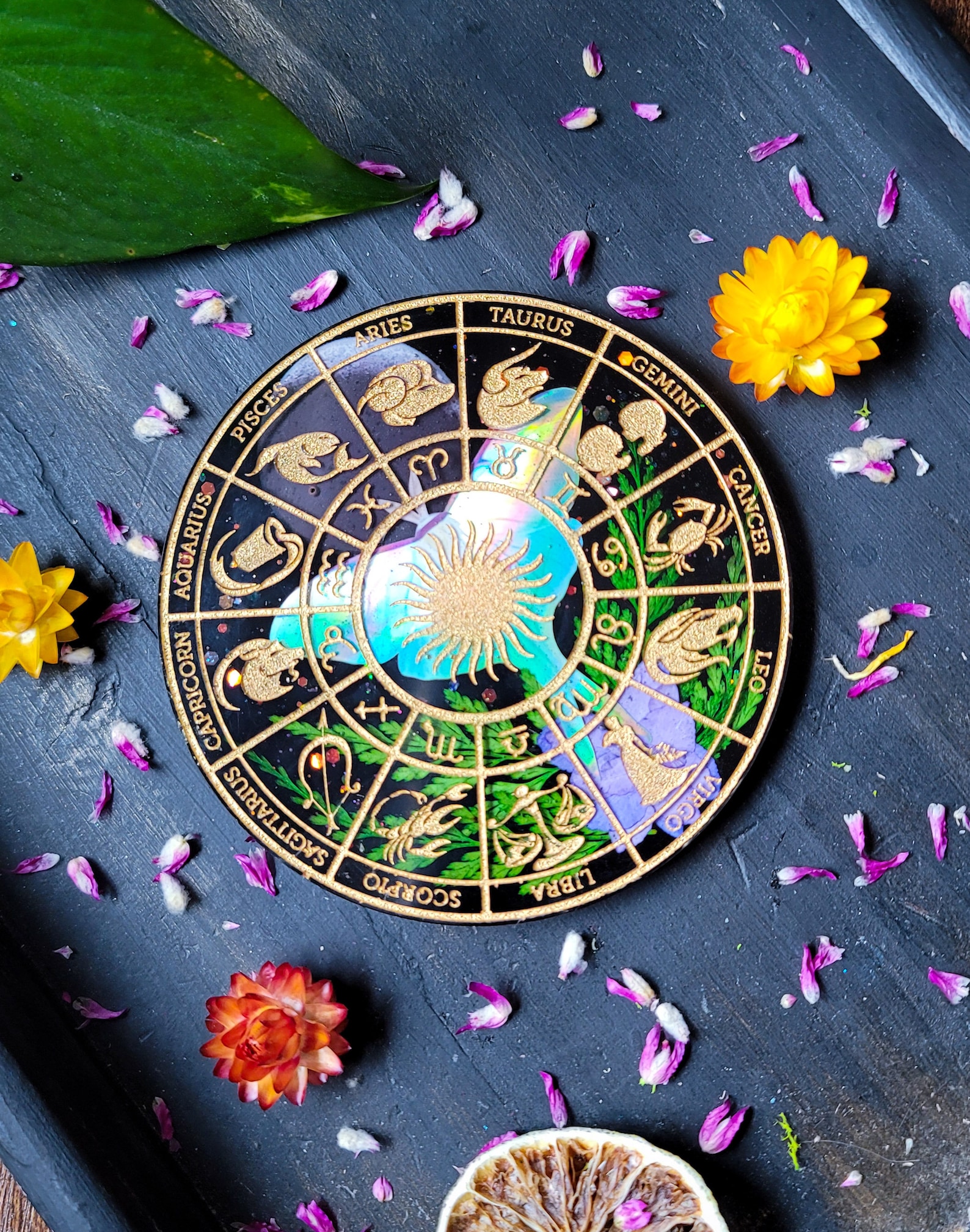 Zodiac Wheel Zodiac Board Astrology Unique Art Unique Etsy UK