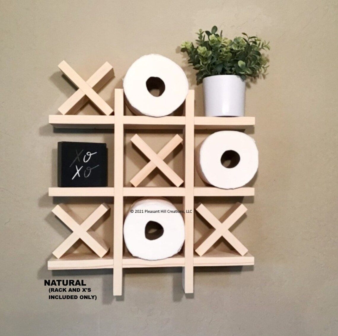 Tic Tac Toe Toilet Paper Holder Compact Toilet Paper Storage Etsy