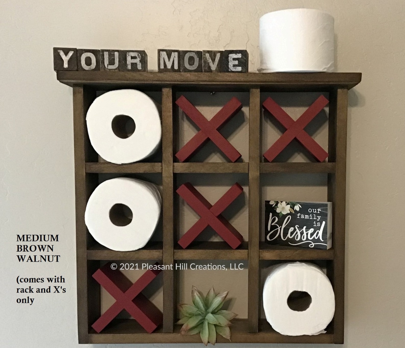 Tic Tac Toe Toilet Paper Holder Wood Toilet Paper Shelf Wall Etsy