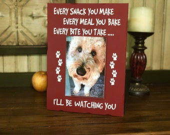 Funny Handmade Dog Sign with Picture Holder