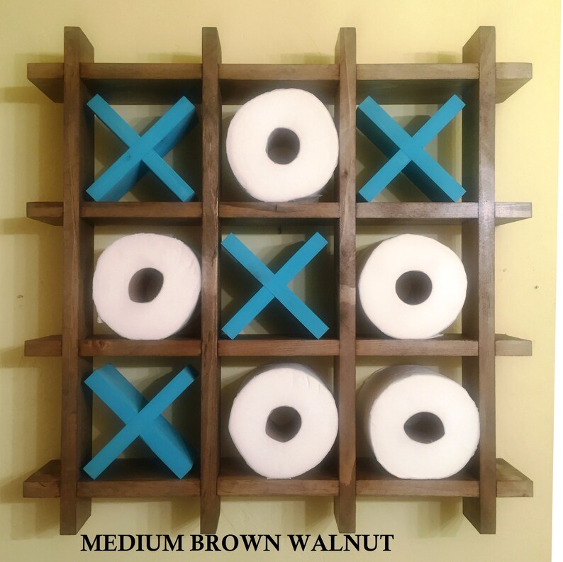Tic-Tac-Toe Toilet Paper Holder Bathroom Decor Toilet Paper image 4
