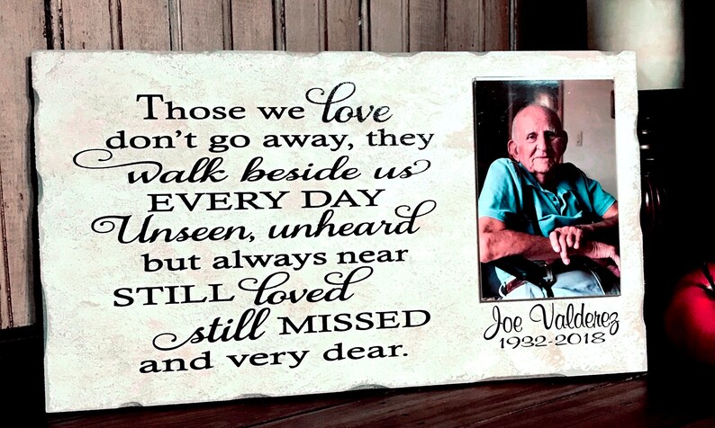 Those we love personalizable memorialbereavement sign; sympathy plaque; personalized bereavement photo frame; loss of loved one