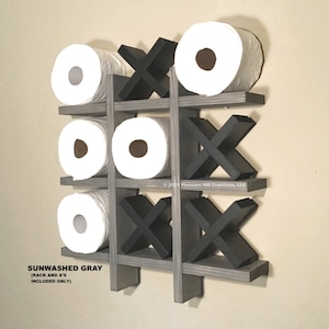 Tic tac toe toilet paper holder, Bathroom Toilet paper storage, Wood bathroom Organizer, whimsicle home decor