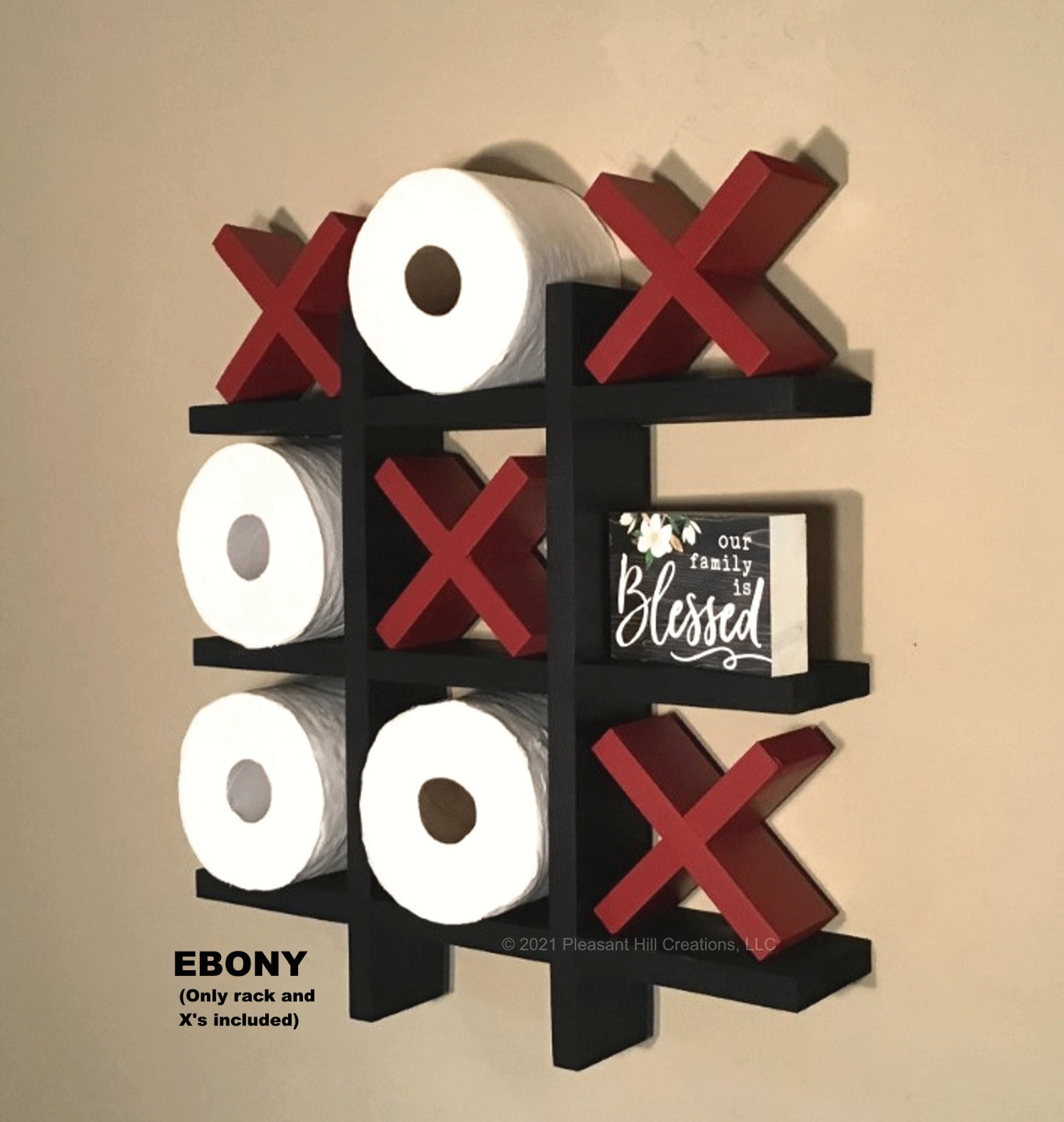 Tic Tac Toe Toilet Paper Holder Compact Toilet Paper Storage Etsy
