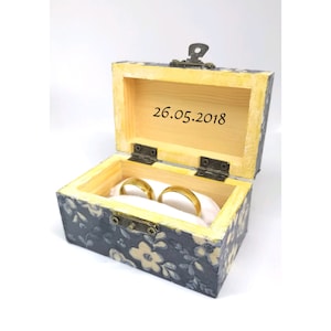 Scatola anelli, scatola portafedi, scatola porta fedi, cuscino porta fedi originale, porta fedi blu, porta fedi personalizzato, scatola fedi