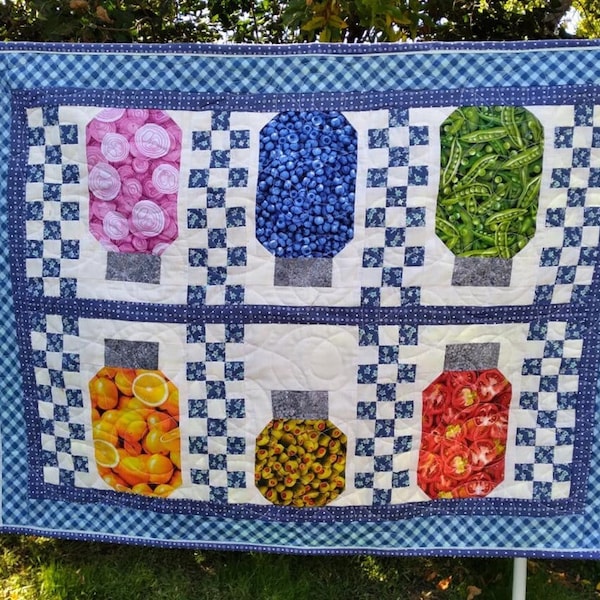 Canning Jars Quilt Etsy
