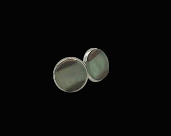 Legno di ciliegio con resina Blue Fog, 925 Sterling