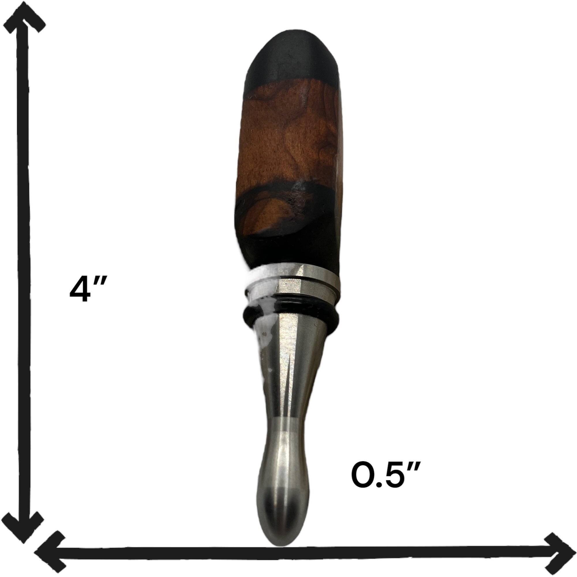 Black Walnut With Black and Blue Resin Wine Topper - Etsy