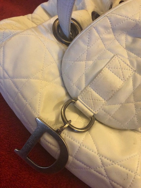 christian dior white handbag