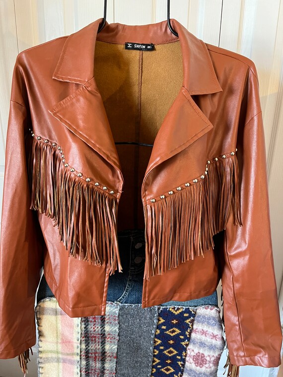 Shein fringe jacket sale