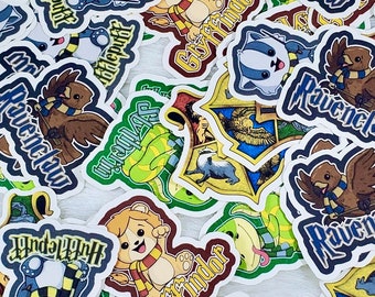 Set or Individual HP House Stickers | HP School Crest Sticker | Cute HP House Sticker Set